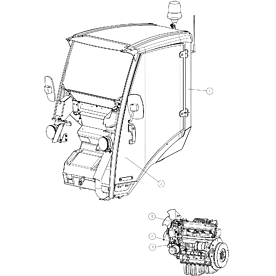A21590 CAB DLX 500/600 SERI A523 from 1820