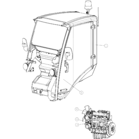 A21590 CAB DLX 500/600 SERI A635 from 1744