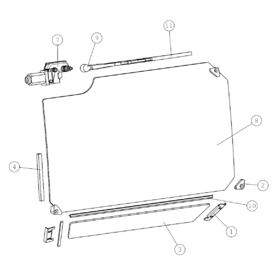 A21707 WINDSCREEN ASSEMBLY A523 from 1820