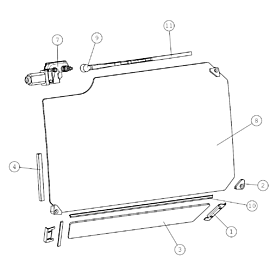 A21707 WINDSCREEN ASSEMBLY A523 from 1820
