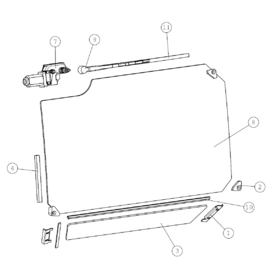 A21707 WINDSCREEN ASSEMBLY A528 from 1744