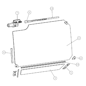A21707 WINDSCREEN ASSEMBLY A528 from 1744