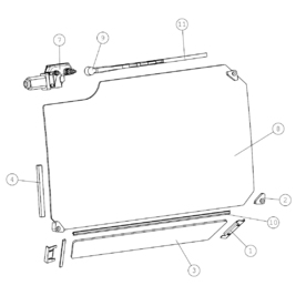 A21707 WINDSCREEN ASSEMBLY A640 from 1744