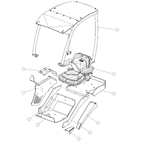 A21713 ROPS/FOPS FRAME COMP A528 from 1744