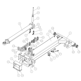 A34965 OUTER BOOM HD, ASSEMBLY A745 from 1500