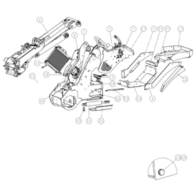 A34978 FRONT CHASSIS, ASSEMBLY A745 from 1500