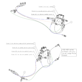 A37281 HYDR. HOSES, HAND DR A750 from 1710