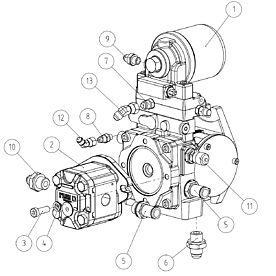 A37577 HYDRAULIC PUMPS ASSEMBLY A528 from 1744