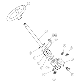 A410964 STEERING COLUMN, ASS A423 from 1820