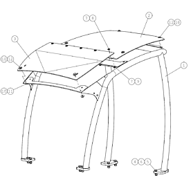 A48906 ROPS FRAME WITH FOPS A523 from 1820