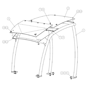 A48906 ROPS FRAME WITH FOPS A528 from 1744