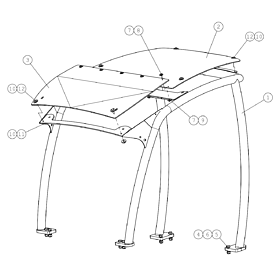 A48906 ROPS FRAME WITH FOPS A528 from 1744
