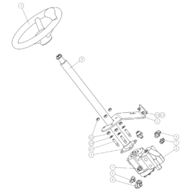 A48998 STEERING COLUMN A520 from 1445