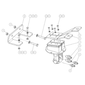 A49058 DRIVE PEDAL, COMPLET A635 from 1744