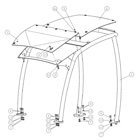 A49119 ROPS FRAME WITH FOPS A520 from 1445