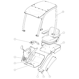 A49119 ROPS FRAME WITH FOPS A640 from 1744