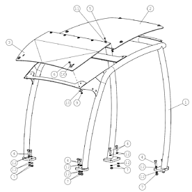 A49119 ROPS FRAME WITH FOPS A745 from 1710