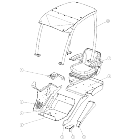 A49119 ROPS FRAME WITH FOPS A755i from 1710