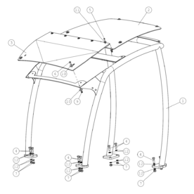 A49119 ROPS FRAME WITH FOPS A760i from 1710