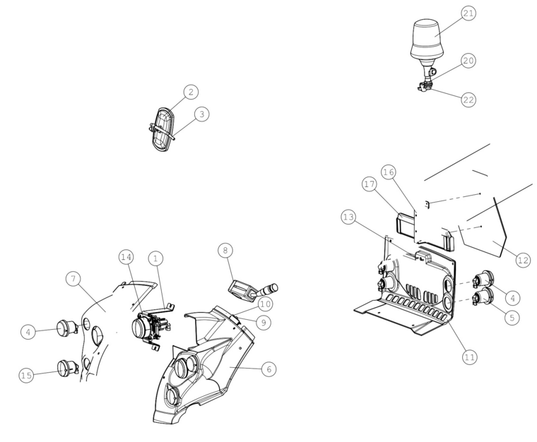 BRACKET, BEACON, CAB