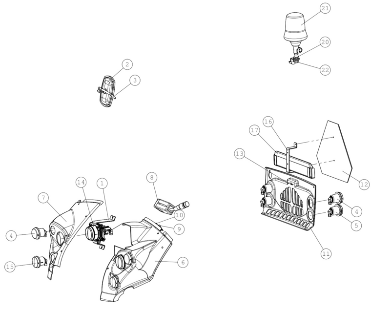 BRACKET, BEACON, CAB