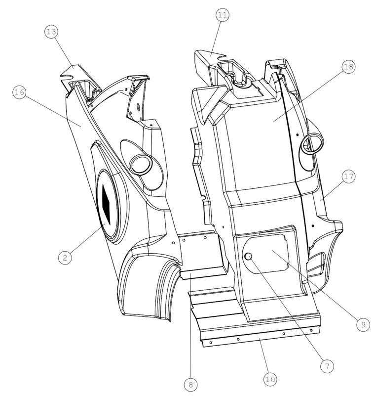 BRACKET, FRONT RIGHT