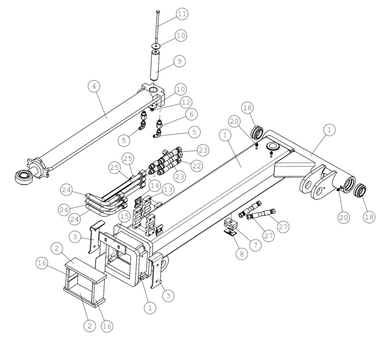 BRACKET, HYDR. PIPE