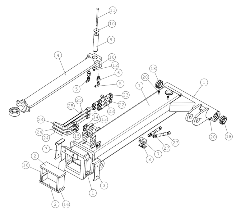 BRACKET, HYDR. PIPE
