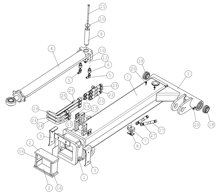 BRACKET, HYDR. PIPE