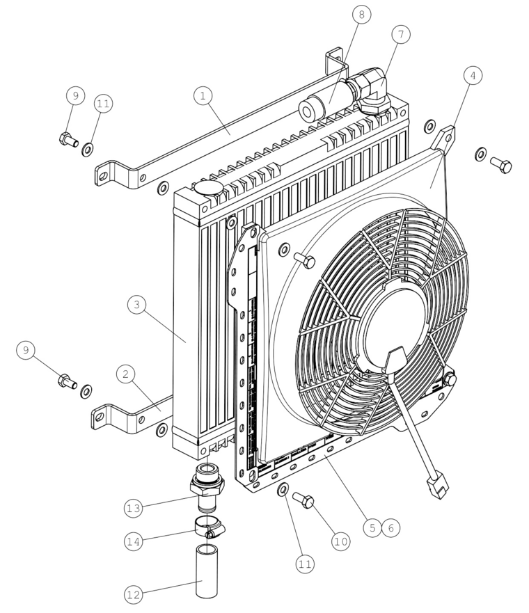 BRACKET, OIL COOLER,