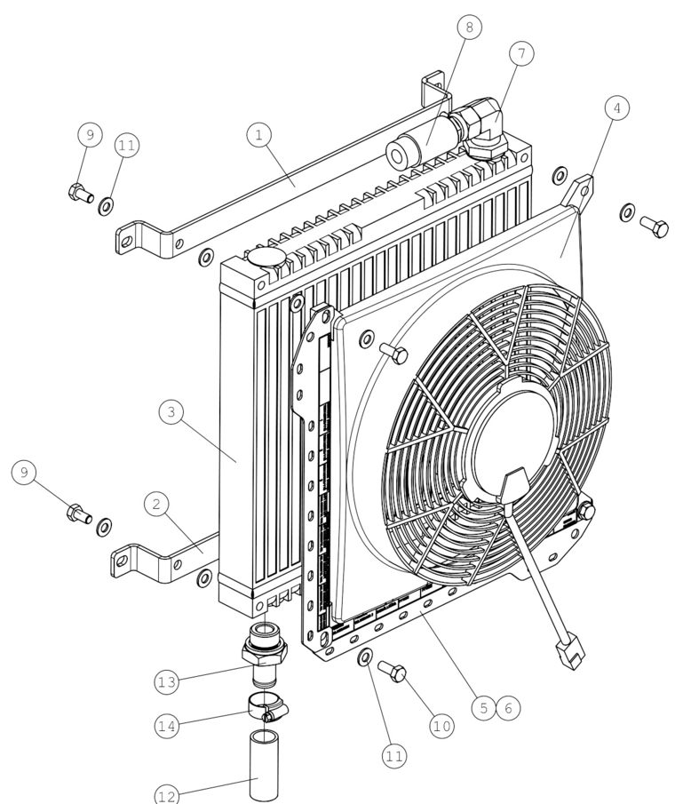 BRACKET, OIL COOLER,