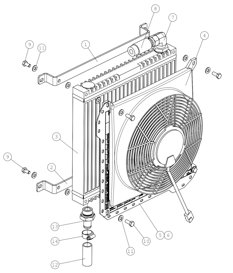 BRACKET, OIL COOLER,