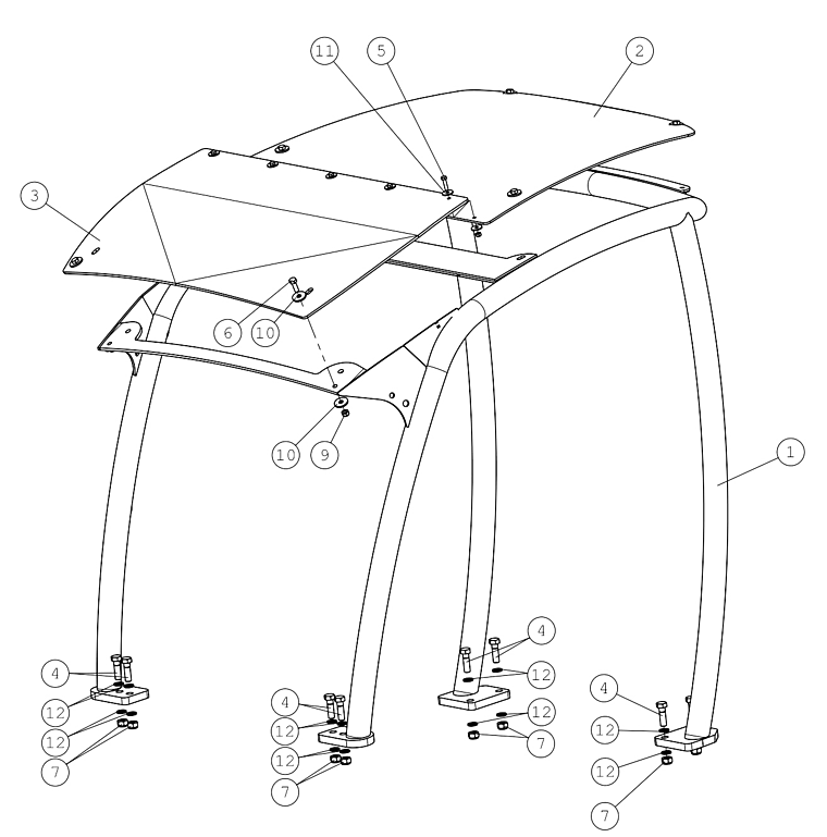 CANOPY, SHORT, POLYC