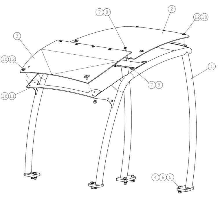 CANOPY, SHORT, POLYC