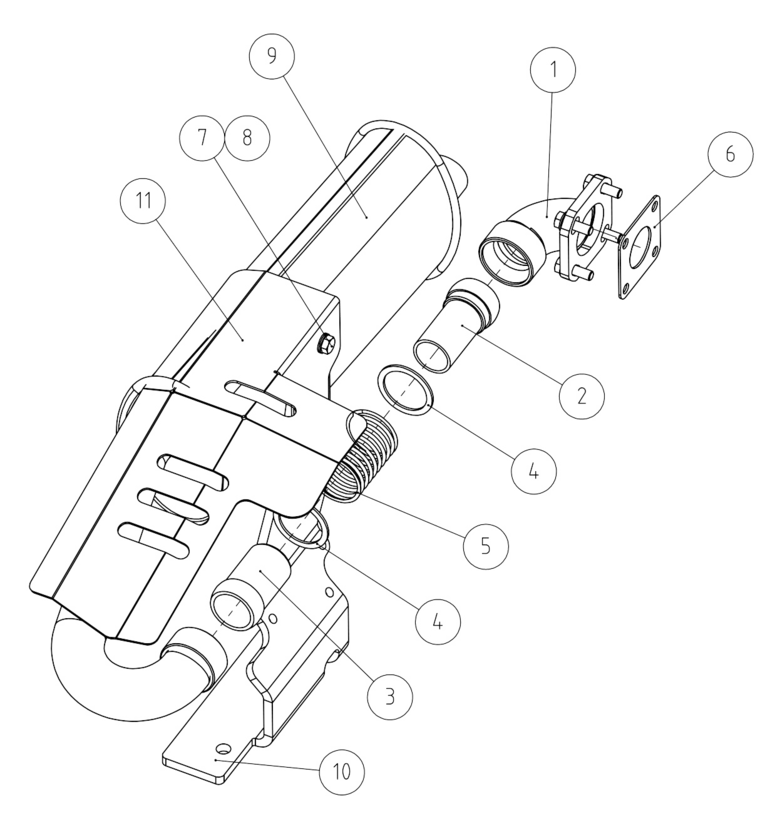 CONNECTING PIPE, EXH