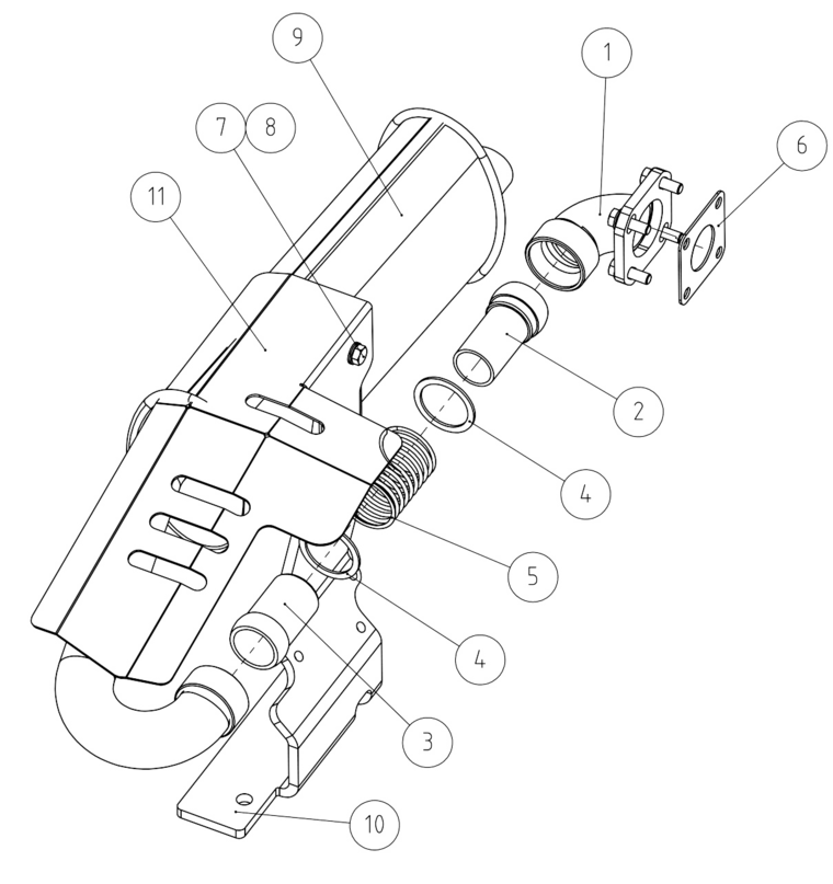 CONNECTING PIPE, EXH