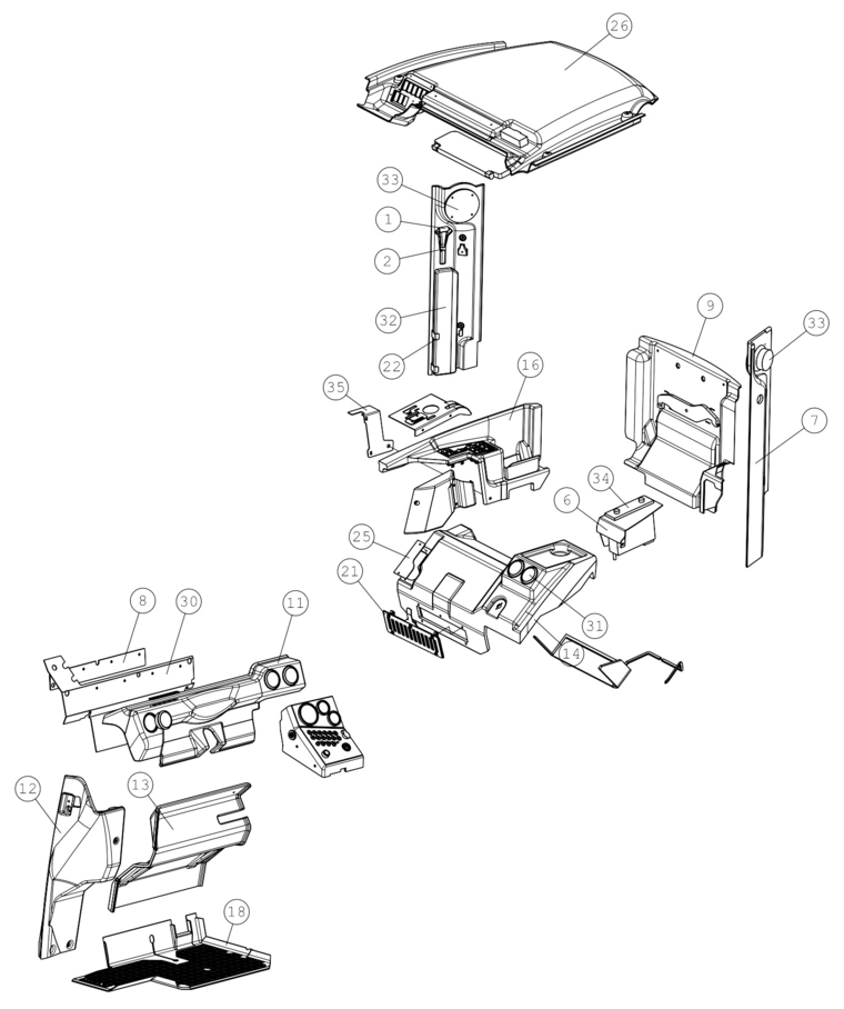 DECAL, CONTROL LEVER