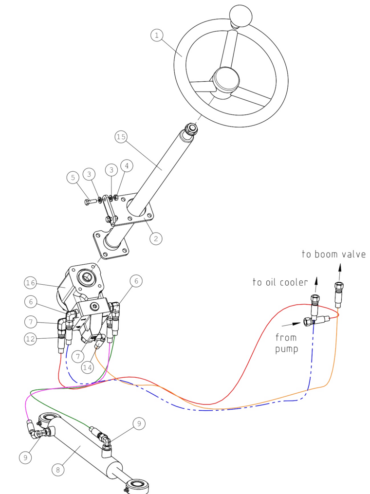 HYDR. HOSE L=1340