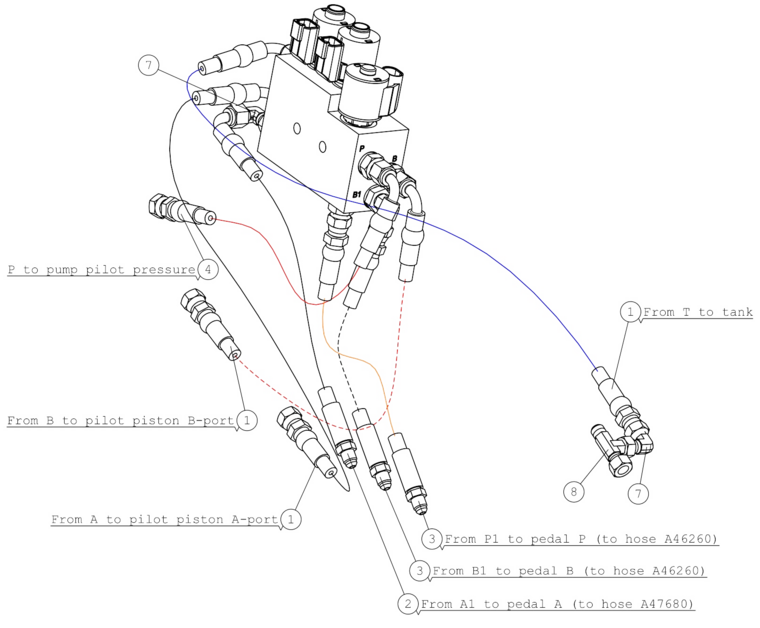 HYDR. HOSE L=350