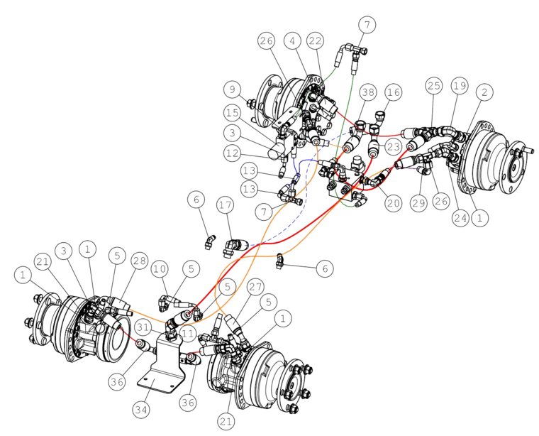 HYDR. HOSE L=370