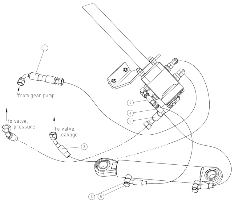 HYDR. HOSE L=960