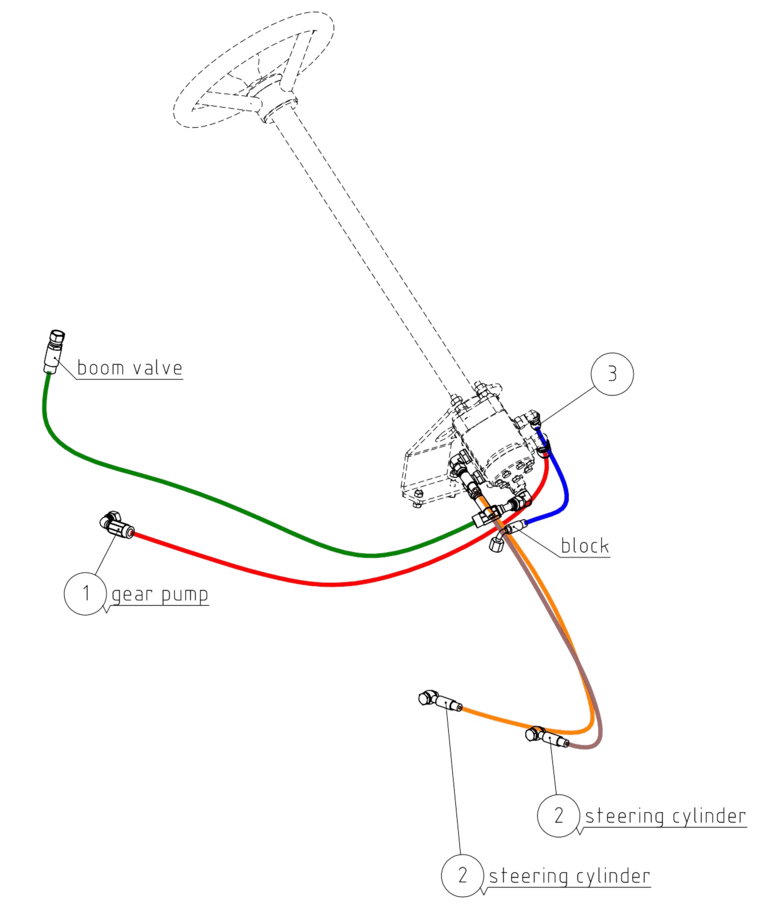 HYDR. HOSE L=960