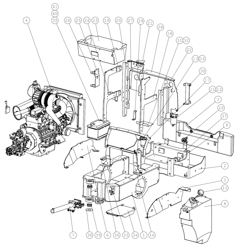 REAR FRAME, FRONT PA