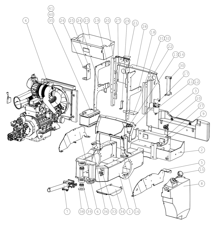 REAR FRAME, FRONT PA