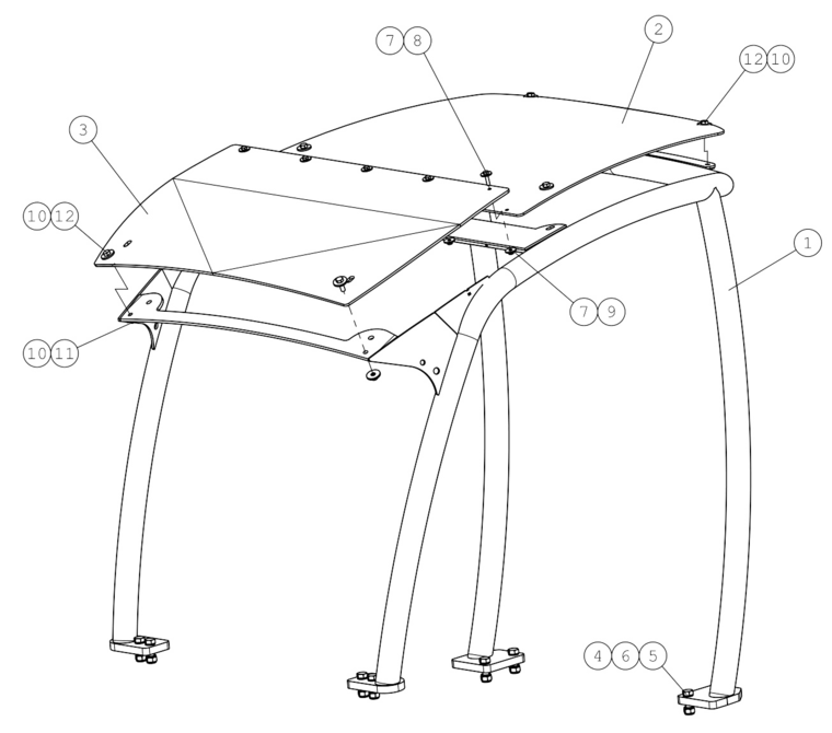 ROPS FRAME 1040 MM,