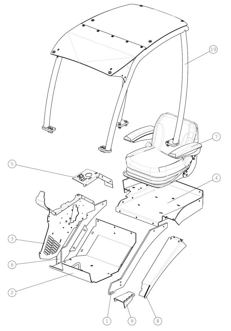 ROPS FRAME 1090 MM,