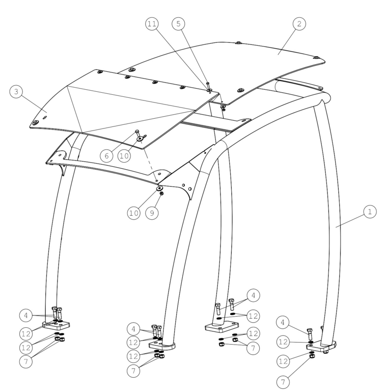 ROPS FRAME 1090 MM,