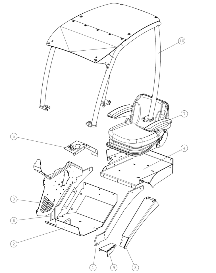 ROPS FRAME 1090 MM,