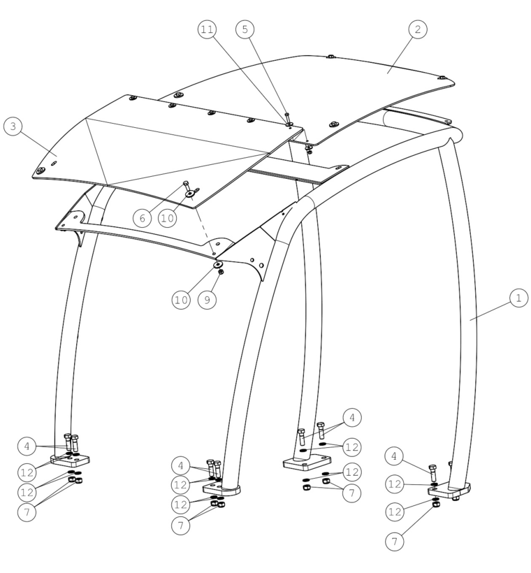 ROPS FRAME 1090 MM,