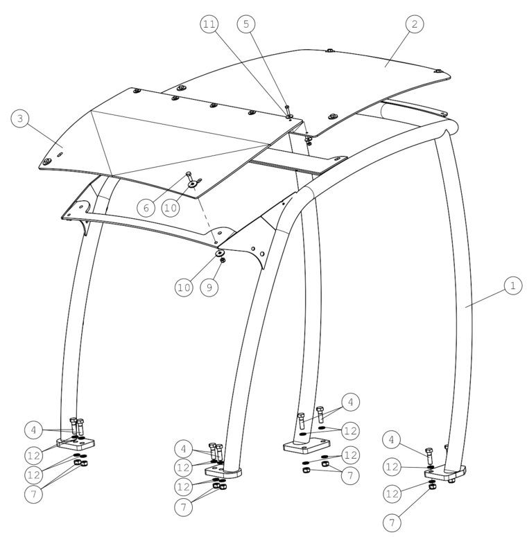 ROPS FRAME 1090 MM,